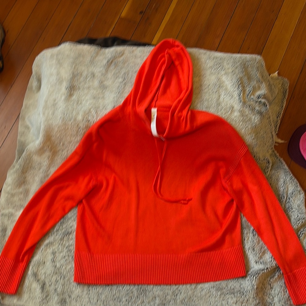 Lululemon Vibrant Orange Hooded Sweater